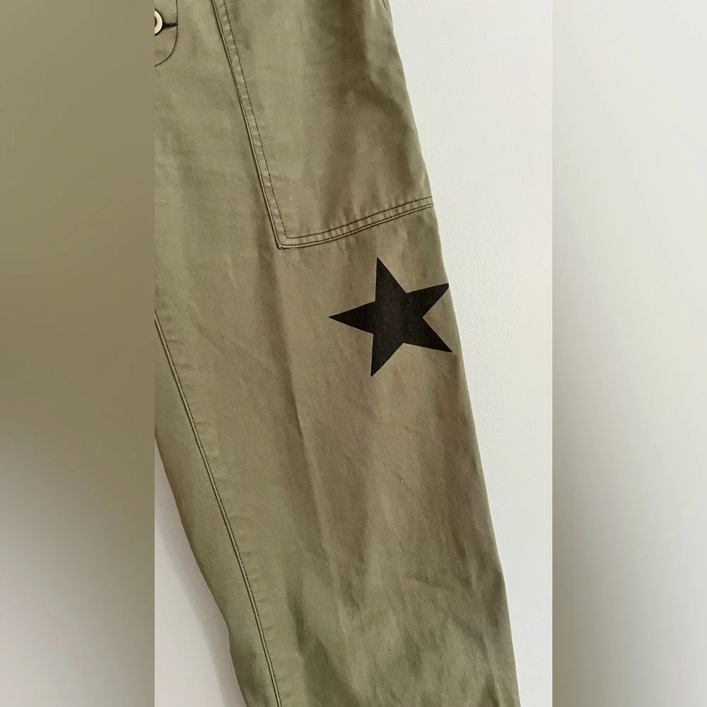 Pistola Tammy Star Trousers Size 24 Green Black - Picture 4 of 13